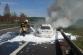 070424-Nasazení pěnotvorného zařízení na likvidaci požáru osobního auta na kilometru 25 dálnice D4 před exitem VOZNICE ve směru do Prahy
