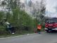 140424-Havárie osobního automobilu na sjezdové větvi v prostoru exitu SKALKA na 41. kilometru dálnice D4 u Příbrami