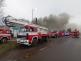 055-Požár ve firmě na zpracování dřeva v Čelákovicích
