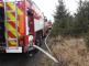 Tři jednotky hasičů likvidovaly požár u obce Kámen.