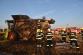 086-Požár kombajnu při sklizni obilí u Hospozínku v okrese Kladno