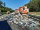 149-Srážka kamionu s nákladním autem převážejícím saponáty na hradecké dálnici poblíž Sadské