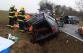 040-Čelní srážka dvou osobních aut nedaleko obce Kněževes na Rakovnicku