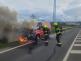 098-Požár dodávkového vozidla na silnici č. 118 severně od Slaného