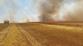 183-Požár pole při sklizni obilí u obce Bahno v okrese Kutná Hora
