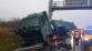 353-Havárie kamionu na plzeňské dálnici D5 u Králova Dvora na Berounsku ve směru do Prahy