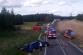 253-Dopravní nehoda autobusu a osobního auta na strakonické silnici nedaleko Příbrami