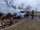 020224-Požár hromady vyskládaného dřeva v obci Vranovská Lhota na Benešovsku