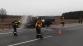 220224-Požár dodávky na brněnské dálnici D1 na kilometru 72 u obce Dunice na Benešovsku