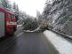 KVK_hasiči odklízí z vozovky stromy, které polámal těžký sníh