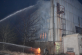 SČK_požár ocelokolny v obci Hřivno_pohled na hořící přízemí budovy