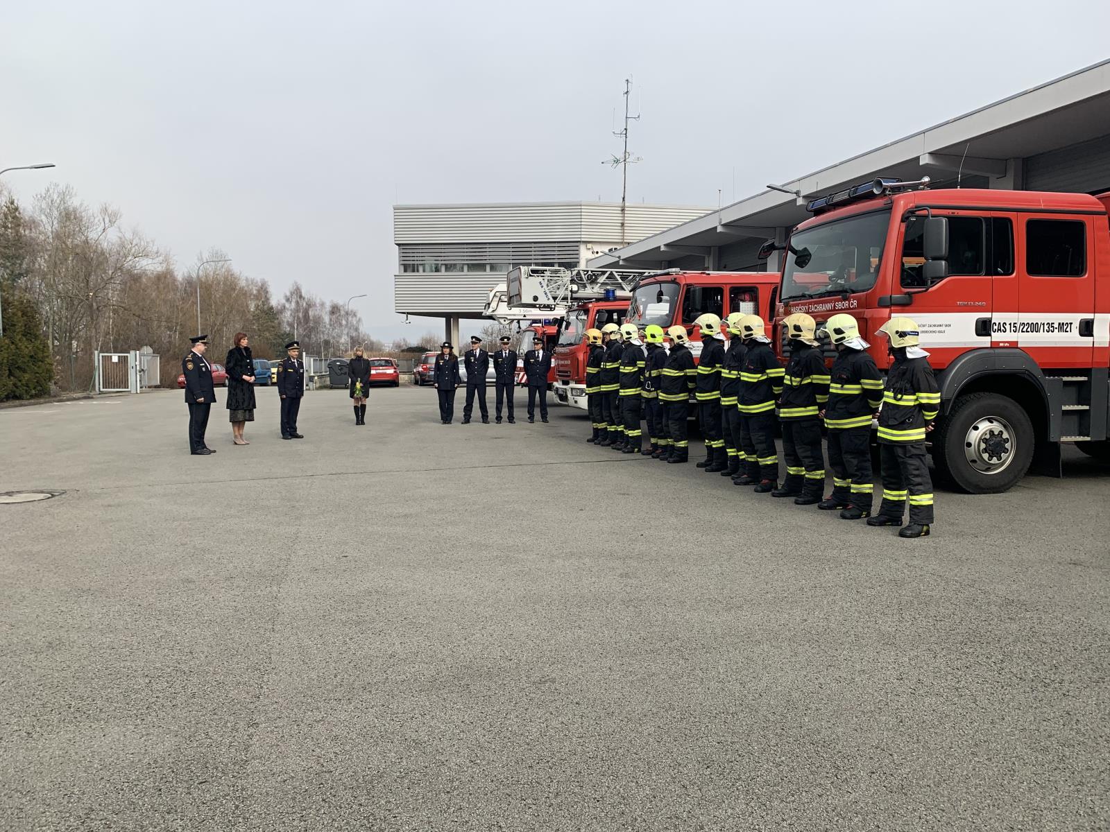 Poděkování hasičům v České Lípě