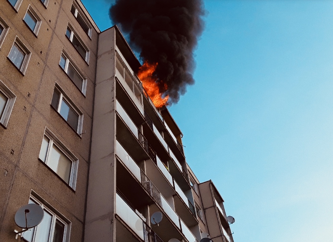požár bytu Šumperk