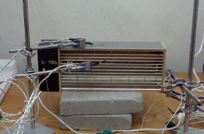 Běžný snímek elektrického topidla s topnou spirálou