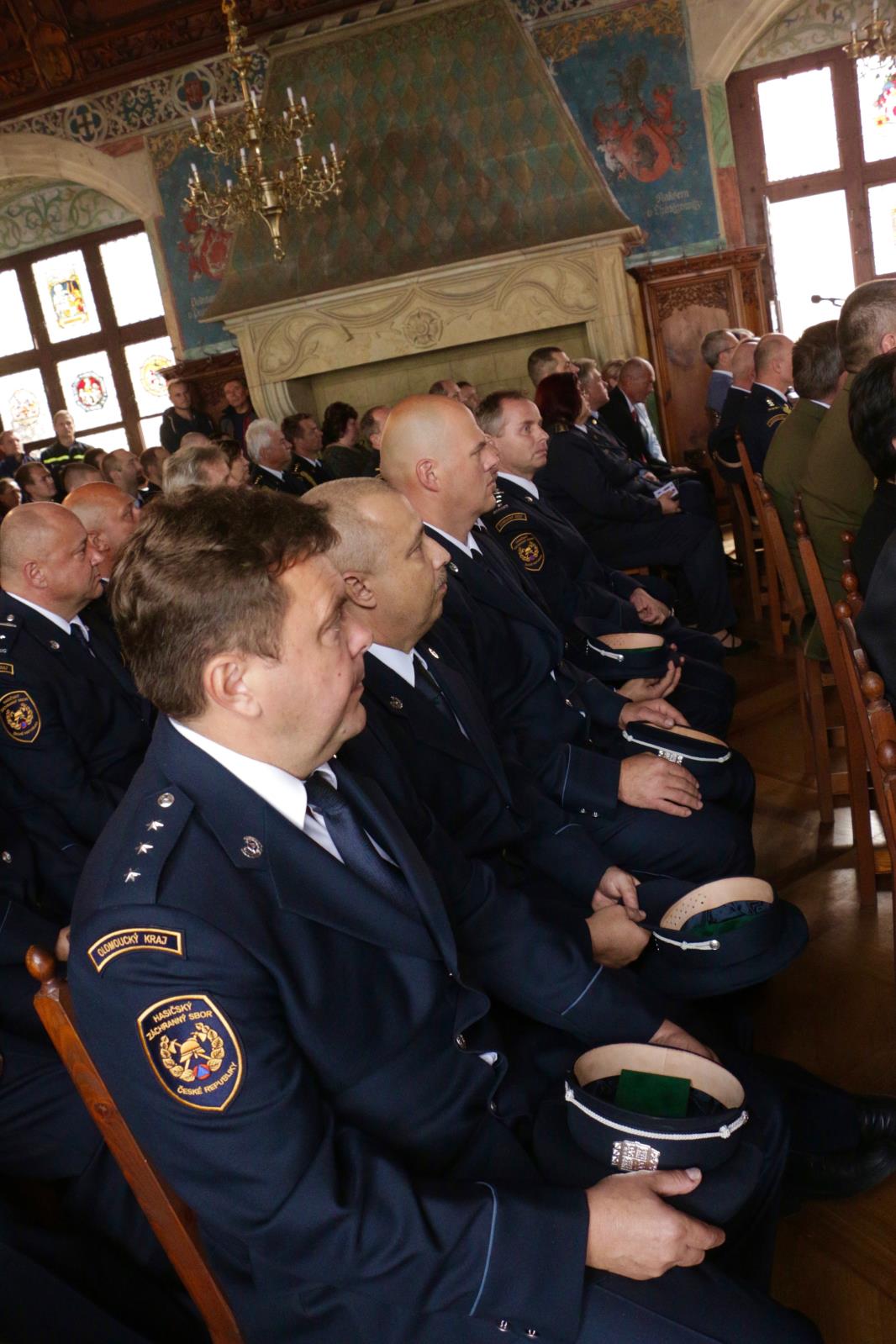 Na Bouzově se konaly slavnostní akce hasičů.