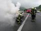 Požár auta u Řehlovic (1)