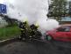 Požár osobního auta Teplice (1)