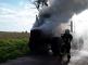Tři jednotky hasičů likvidovaly požár vyvážecí soupravy u Náměště nad Oslavou.