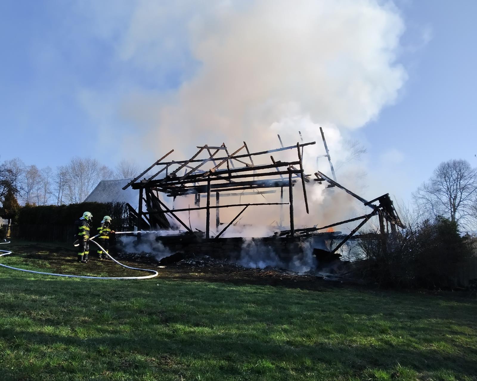 Požár stodoly Dolní Sytová