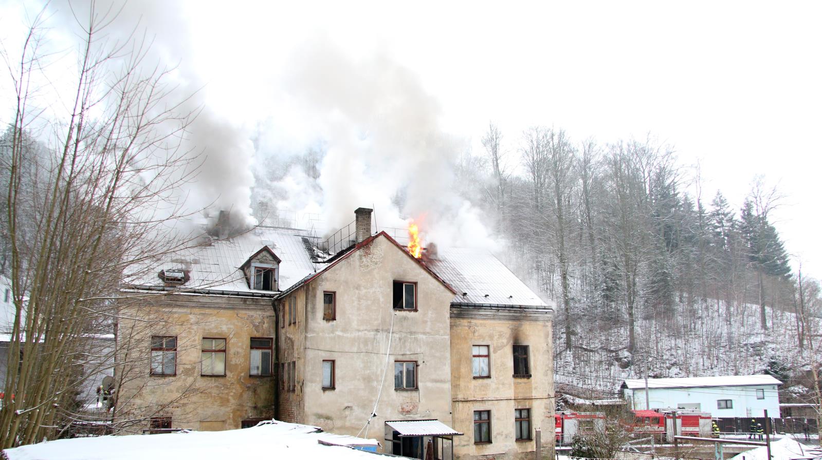 Požár domu Liberec Kateřinky