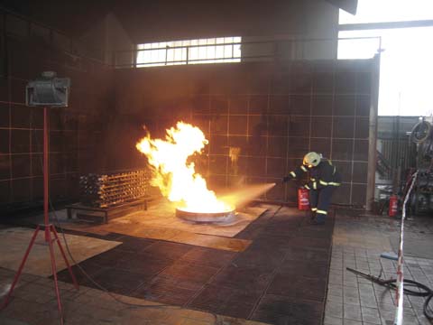 Praktická zkouška přenosných hasicích přístrojů