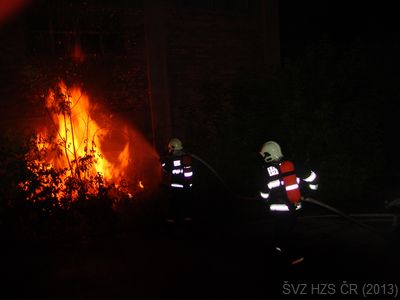 Požár ve sklepních prostorech v Ostravě Vítkovicích