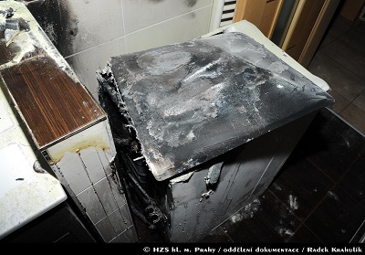 Poškození zařízení domácnosti požárem dne 31. 12. 2015