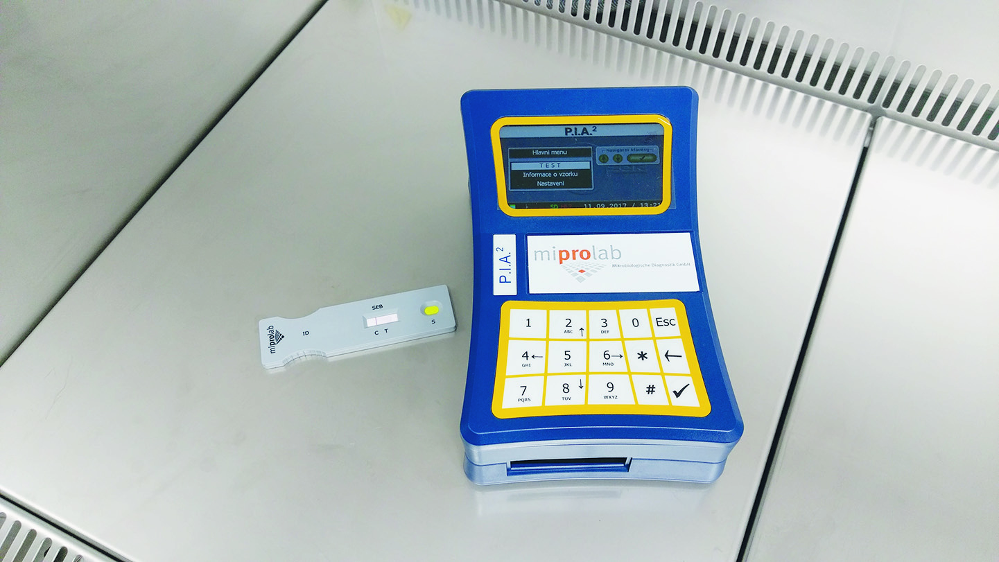 Čtečka biodetekčního systému P.I.A.2 s detekční kazetou