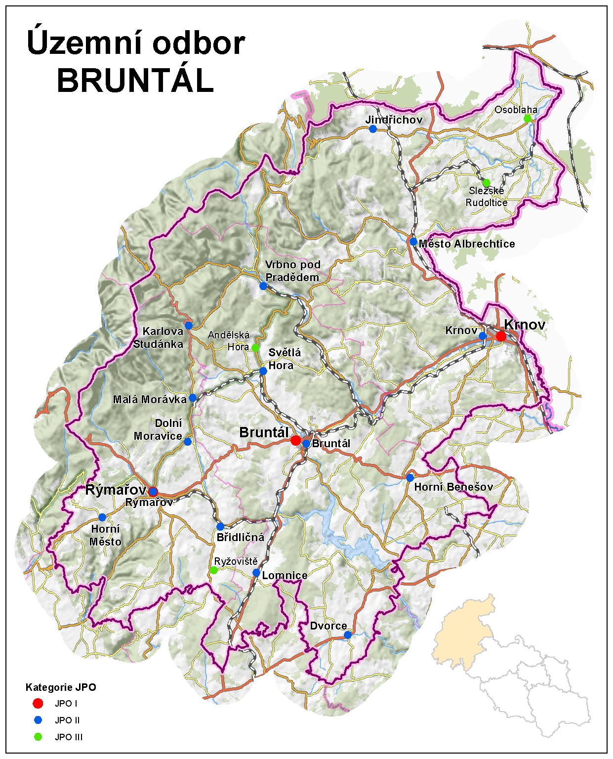 Mapa ÚO Brutnál