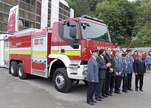 Ministr vnitra Slovenské republiky mezi hasiči