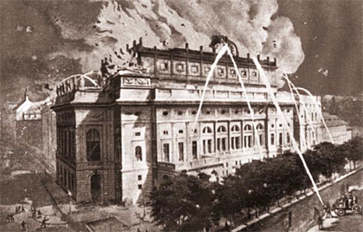 Požár Národního divadla roku 1881