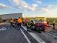 119-Vážná nehoda osobního automobilu a kamionu na novém obchvatu Slaného