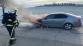 110124-Požár osobního vozidla na obočce z kolínské silnice č. 12 k obci Kamhajek